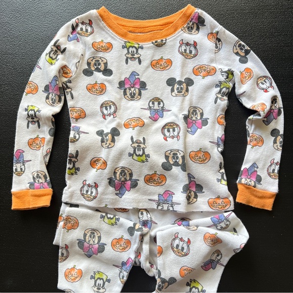 Disney Mickey and Friends Character Halloween Toddler Pajamas 2 Piece Size 3T - Picture 2 of 10